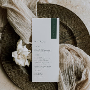 BRUNSWICK Green Modern Mariage Carte de la place