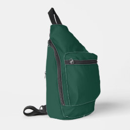 Brunswick Green Solid Color Crossbody Bag
