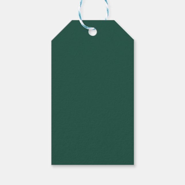 Brunswick Green Solid Color Geschenkanhänger (Vorderseite)