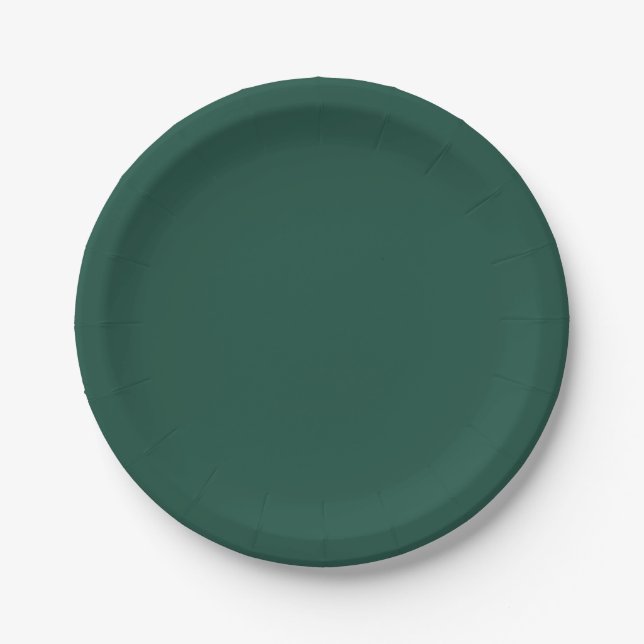 Brunswick Green Solid Color Pappteller (Vorderseite)