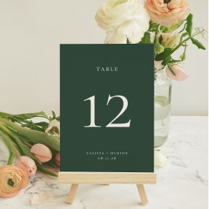 BRUNSWICK Green Tischnummer Card