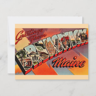 Brunswick Maine Grußkarte Postkarte