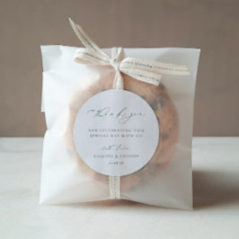 BRUNSWICK Minimalistisch Wedding Danke Runder Aufkleber