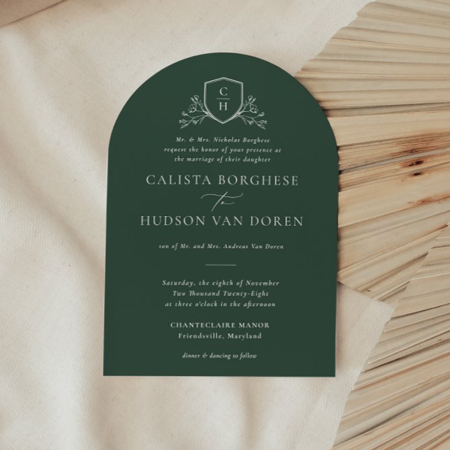 BRUNSWICK WAPPEN Green Wedding Einladung (Von Creator hochgeladen)
