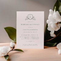 BRUNSWICK WAPPEN Hochzeit Probe Dinner Einladung