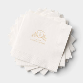 BRUNSWICK WAPPEN Monogram Wedding Servietten Mit Folie