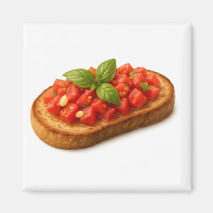 Bruschetta Tomatoes Basil Garlic Magnet