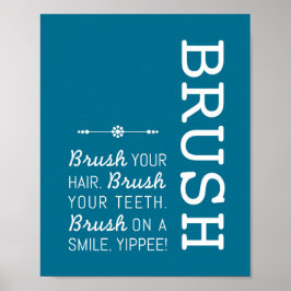 Brush | Badevorschriften Poster Art Print 8x10