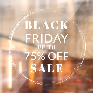 Brush Circle Frame Black Friday Store Verkaufsfens Fensteraufkleber