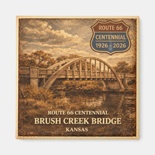Brush Creek Bridge Kansas Centennial-Souvenir Magnet