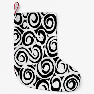 Brush grunge pattern. White and black vintage. abs Kleiner Weihnachtsstrumpf