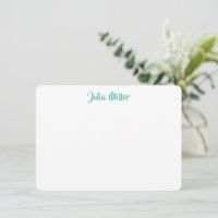 Brush Handwriting Script Personalisiert Light Aqua