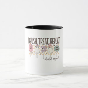 Brush Leckerei Wiederholen Zahnspange Funny Spooky Tasse