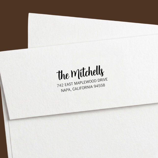 Brush Lettered Return Address Permastempel (Von Creator hochgeladen)