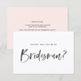 Brush Letush Blush wird mein Bridesman sein Einladung