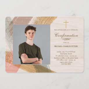 Brush Schlaganfälle Foto Bestätigung Einladung