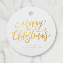 Brush Script Frohe Weihnachts-Weihnachtsgeschenk T Geschenkanhänger