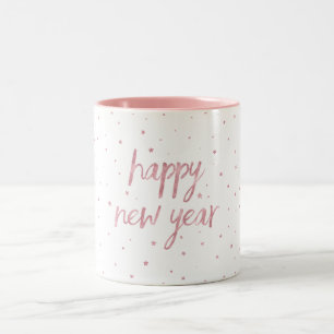 Brush Script Imitate Rose Gold Glitzer Zweifarbige Tasse