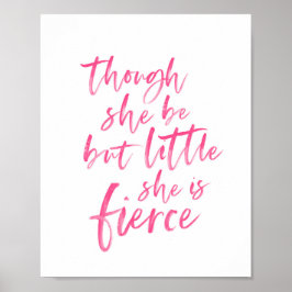 Brush Script Little Aber Fierce William Shakespear Poster