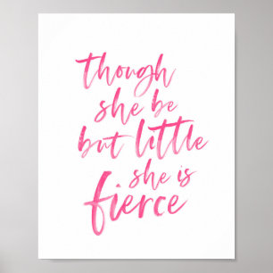 Brush Script Little Aber Fierce William Shakespear Poster