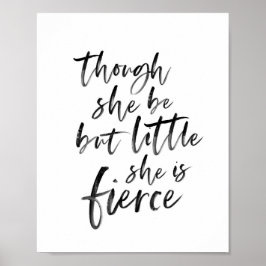 Brush Script Little Aber Fierce William Shakespear Poster