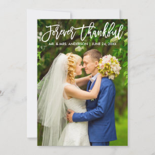 Brush Script Modern Forever Merci photo Mariage