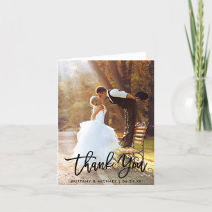 Brush Script Modernes Hochzeitsskript Foto Vielen Karte
