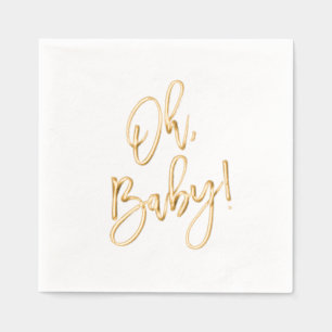 Brush Script Oh Baby shower