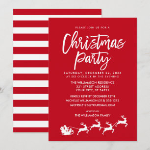 Brush Script Star Weihnachts-Party gestrichen Einladung