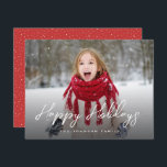 Brush Script Voll Foto Weihnachten<br><div class="desc">Mit bearbeitbarem Pinselskript und einem kompletten Foto. Fügen Sie ein zusätzliches Foto und Text auf der Rückseite für eine besondere Touch hinzu.</div>