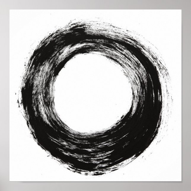 Brush stroke circle texture poster (Vorne)