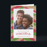 Brush Strokes Foto von Christmas Greeting Card Feiertagskarte<br><div class="desc">Send stylish holiday cards to your friends and family with these modern brush strokes foto von Christmas cards by Orabella Prints!</div>