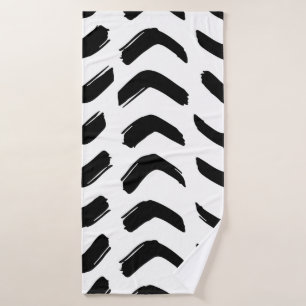 Brush strokes vintage motif sans soudure. Noir et