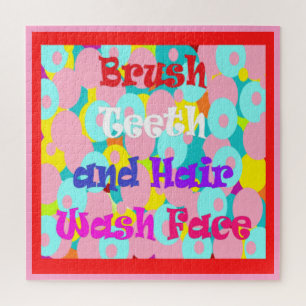 Brush Teeth Hair Wash Fan Spaß Kinder helles Desig