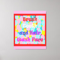 Brush Teeth Hair Wash Fan Spaß Kinder helles Desig