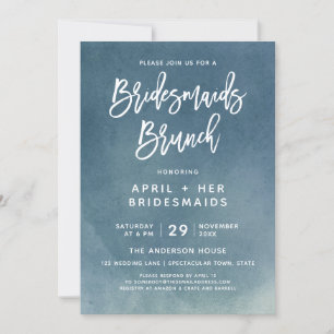 Brush Typografie Bridesmaids Einladung zum Brunch