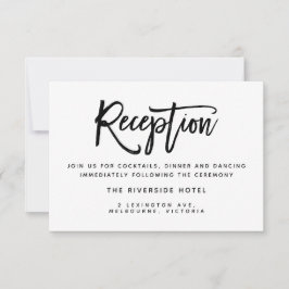 Brush Typografie Hochzeitsempfang Einladung