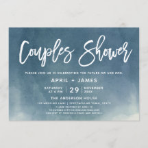 Brush Typografie Paare Dusche Einladung