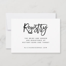 Brush Typografy Registry Card Einladung