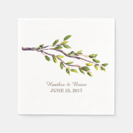 Brushed Branches Hochzeitspapier Napkins Serviette