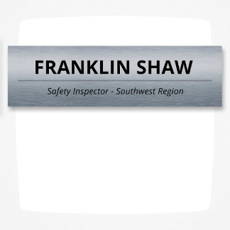 Brushed Charcoal Company Professional ID Namensschild