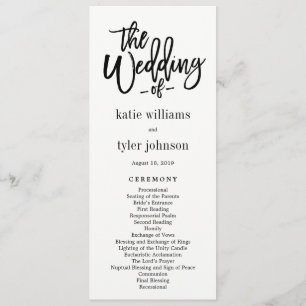 Brushed Charm Wedding Zeremony Programm