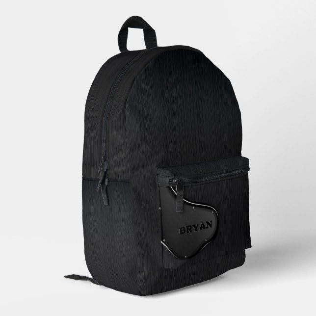 Brushed Metal Bedruckter Rucksack (Rückseitige Ecke links)