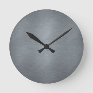 Brushed Metal Clock Runde Wanduhr