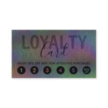 Brushed Metal Iridescent Holographic Script Name