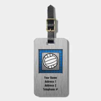 Brushed Metal look Volleyball Gepäckanhänger