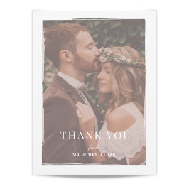Brushed Overlay Wedding Vielen Dank Dankeskarte
