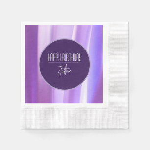Brushed Petals Lavender Paper Napkin   Elegant Flo Serviette