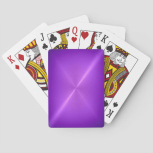 Brushed Purple Metal Playing Cards Spielkarten