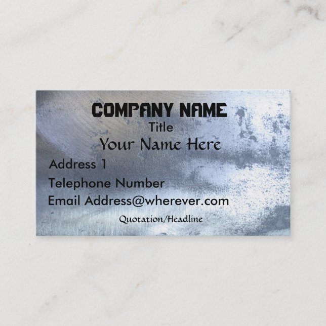 BRUSHED STAEL Metal-look Business Cards Visitenkarte (Vorderseite)